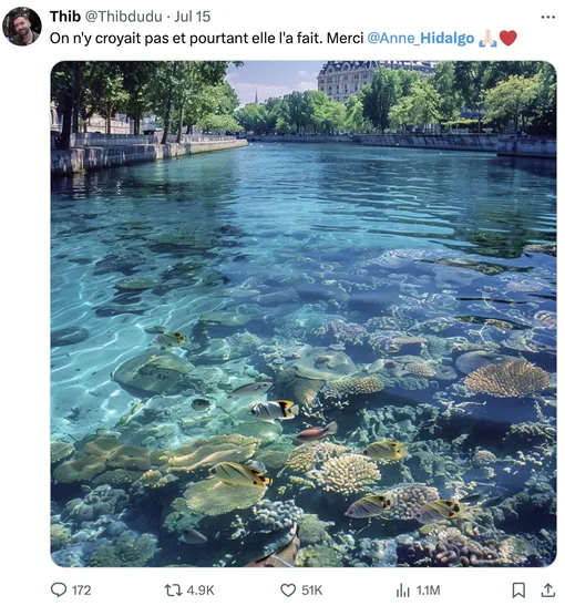 «Мы не верили, а она сделала это. Спасибо, Анн Идальго». «Мы не верили, а она сделала это. Спасибо, Анн Идальго».